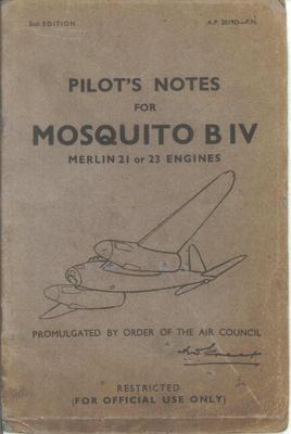 Pilot's Notes Mosquito BIV