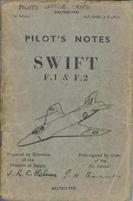 Pilot's Notes Swift F1 & F2