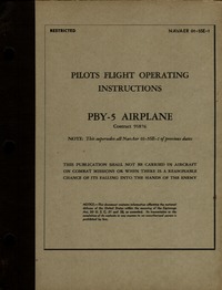 NAVAER 01-5SE-1 Pilot&#039;s Flight operating instructions PBY-5 Airplane