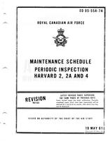 EO 05-55A-7A RCAF Maintenance Schedule Periodic Inspection Harvard 2, 2A and 4 - 19 May 61 - Revised 29 May 64