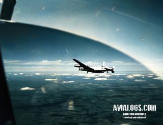 The Lancaster O in flight