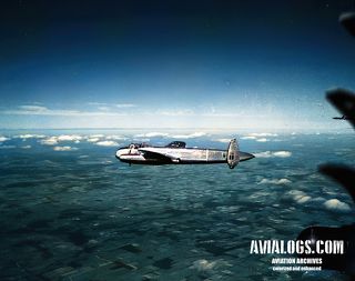 The Lancaster O in flight