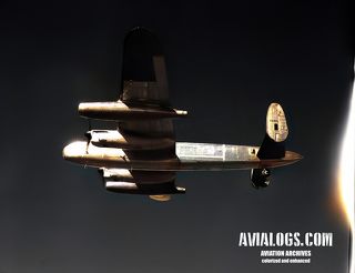 The Lancaster O in flight