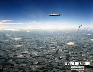 The Lancaster O in flight