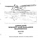 Airplane weight and balance handbook DHC-2 Beaver