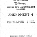 de Havilland Beaver Flight and Maintenance Manual Amendment 4