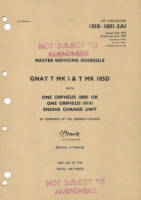 A.P. 101B 1801 5AI Master Servicing Schedule Gnat T Mk I T MK 185D thumb