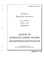 Navweps 01-40ALF-2 Handbook Maintenance Instructions A-1H - A-1J - Section I I I - Hydraulic Power Systems