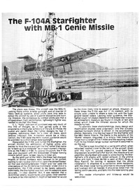 The F-104A Starfighter with MB-1 Genie Missile