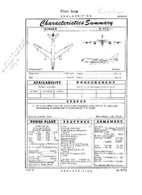 2735 B-47E Stratojet Characteristics Summary - 5 April 1956