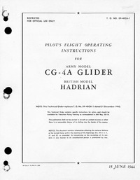 T.O. 09-40CA-1 Pilot&#039;s Flight Operating Instructions for Army Model CG-4A Glider