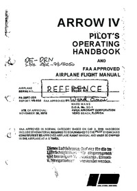 Arrow IV Pilot&#039;s Operating Handbook