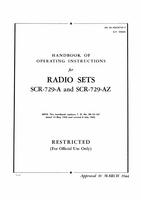 AN 08-40SCR729-2 Handbook of Operating Instructions for Radio Sets SCR-729A and SCR-729AZ