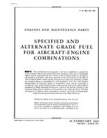 T.O. 02-1-38 Specified and Alternate Grade Fuel for Aircraft-Engine Combinations