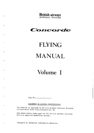 Concorde Flight Manual volume 1