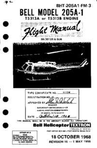 BHT-205A1-FM-3 Bell Model 205A-1 Flight Manual