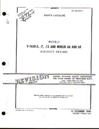 AN 02A-55AC-4 Parts Catalog Models V-1650-3,-7,-13 and Merlin 68 and 69 aircraft engines