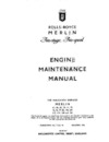 Rolls Royce Merlin Two stage Two Speed Engine Maintenance Manual 