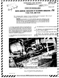 T.O. 01-60J-63 Relocation of tachometer generators P-51D, P-51H and P-51K