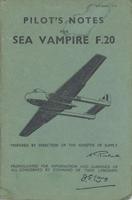 A.P. 4268A Pilot&#039;s Notes for Sea Vampire F.20