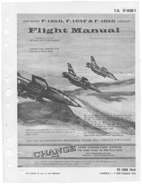T.O. 1F-105D-1 F-105D, F-105F &amp; F-105G Flight Manual