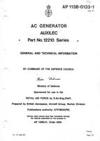 A.P. 113B-0133-1 AC Generator Auxilec Part No 12210 Series - General and technical information