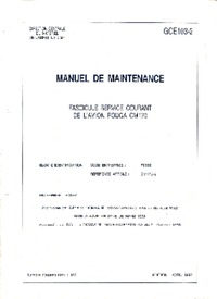GCE103-2 Manuel de Maintenance Avion Fouga CM170