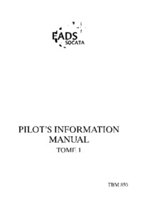 TBM 850 Pilot&#039;s Information Manual