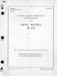 AN 01-20EJ-1 Pilot&#039;s Flight Operating instructions for Army Model B-29