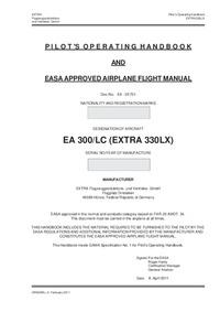 Extra 300LC Pilot&#039;s Operating Handbook