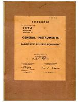 A.P. 1275A Vol1 Section 25 - General Instruments - Barostatic Release Equipment