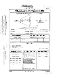 F-108A Rapier Characteristics Summary - 12 June 1959