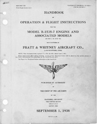 T.O. No 02-10BA-1 - Operation and Flight Instructions Model R-1535-7 Engine and associated models