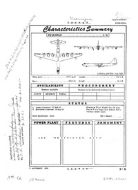 3107 X-6 Characteristics Summary - 5 November 1952