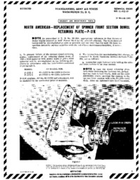 T.0. 01-60J-49 Replacement of spinner front section dowel retaining plate - P-51K