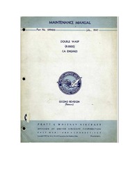 PN 109466 Maintenance Manual Double Wasp R-2800 CA Engines