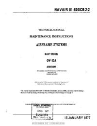 Navair 01-60GCB-2-2 Maintenance Instructions Airframe Systems Navy Model OV-10A