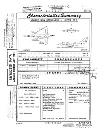3068 B- and RB-58 Hustler Characteristics Summary - 10 July 1959