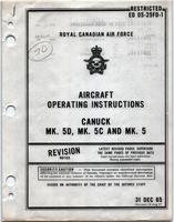 EO 05-25FD-1 Aircraft Operating Instructions Canuck Mk.5D, Mk.5C and Mk.5