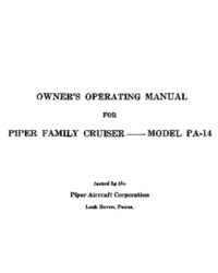 Owner&#039;s Operating Manual for Piper Family Cruiser - Model PA-14
