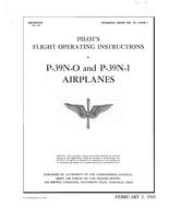 T.O. 1-110FM-1 Pilot&#039;s Flight Operating Instructions P-39N-O and P-39N-1 airplanes