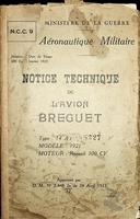N.C.C. 9 Notice technique de l&#039;avion Bréguet type 14A2