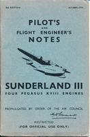 A.P. 1566C - Pilot&#039;s and flight engineer&#039;s Notes Sunderland III