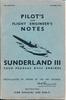 A.P. 1566C - Pilot&#039;s and flight engineer&#039;s Notes Sunderland III