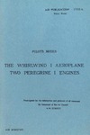 A.P. 1709A - Pilot&#039;s Notes The Whirlwind I Aeroplane - Two Peregrine I Engines