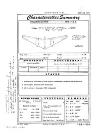 4095 YRB-49A Characteristics Summary - 14 October 1949