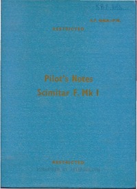 A.P. 4646A Pilot&#039;s Notes Scimitar F.Mk I