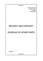 A.P. 22210H Volume 3 - Part 1 - Meteor F.Mk.8 Aircraft - Schedule of Spare Parts