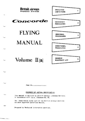 Concorde Flight Manual volume 2a