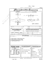 B-25J Mitchell Characteristics Summary - 17 May 1950